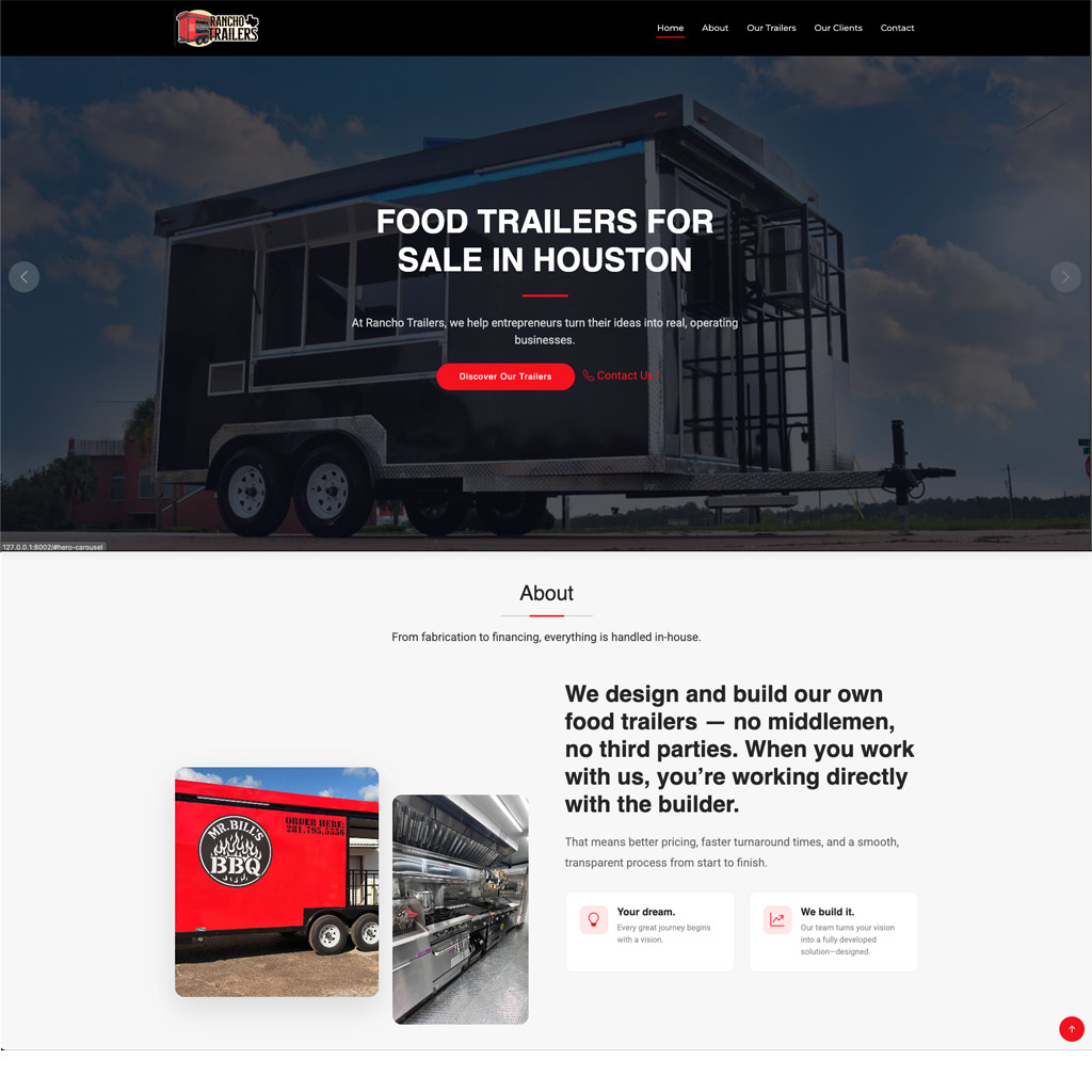FoodTrailers Website Design